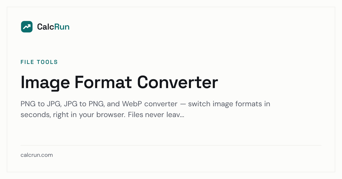 Image Format Converter | CalcRun